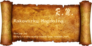 Rakovszky Magdolna névjegykártya